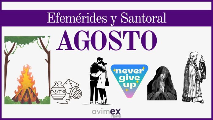Efemérides y Santoral Agosto