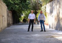 Supervisa Adrián de la Garza obras en parque y canal pluvial del poniente de Monterrey
