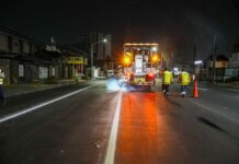Monterrey fortalece la seguridad vial con trabajos de delimitación de carriles en Paseo de los Leones