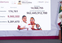 Inicia dispersión de la Beca Rita Cetina para útiles y uniformes escolares en primaria