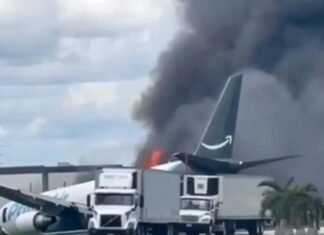 Se estrella avión de carga en aeropuerto de Miami